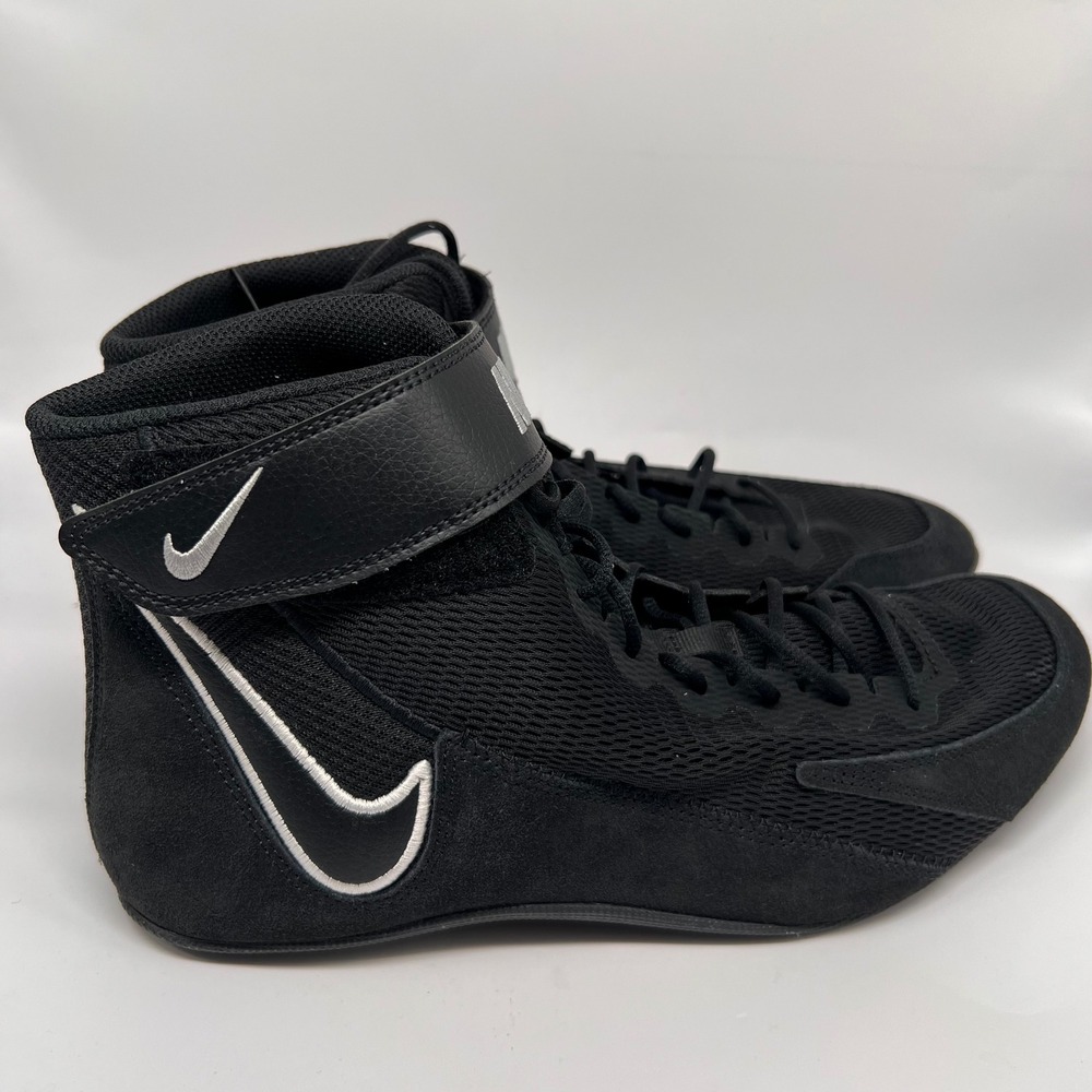 Nike Speedsweep VIII Wrestling Shoes Mens 11 Black Wolf Grey HF9132-001 High Top